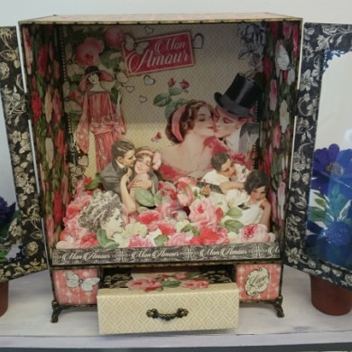TALLER PRESENCIAL DE SCRAP EN MADRID ARMARIO MON AMOUR SABADO 16,30 DE ENERO Y 6 DE FEBRERO - BellalunaCrafts - Scrapbooking