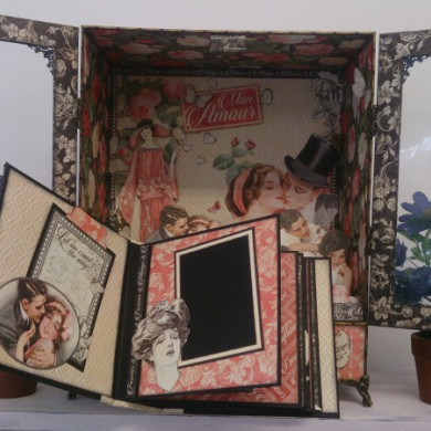 TALLER PRESENCIAL DE SCRAP EN MADRID ARMARIO MON AMOUR SABADO 16,30 DE ENERO Y 6 DE FEBRERO - BellalunaCrafts - Scrapbooking