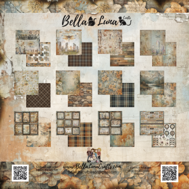 BELLALUNA SASSENACH  BASICOS COLLECTION 8X8" - BellalunaCrafts - Scrapbooking
