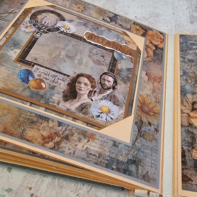 SCRAPBOOKING ONLINE WORKSHOP SASSENACH ALBUM WITHOUT KIT - BellalunaCrafts - Scrapbooking