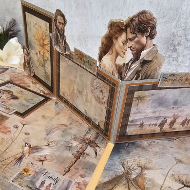 SCRAPBOOKING ONLINE WORKSHOP SASSENACH ALBUM WITHOUT KIT - BellalunaCrafts - Scrapbooking