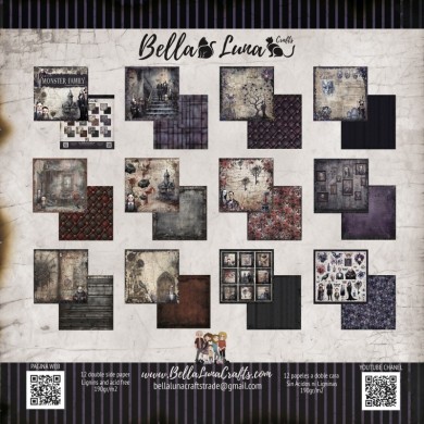 BELLALUNA MONSTER FAMILY COLLECTION 12X12" - BellalunaCrafts - Scrapbooking