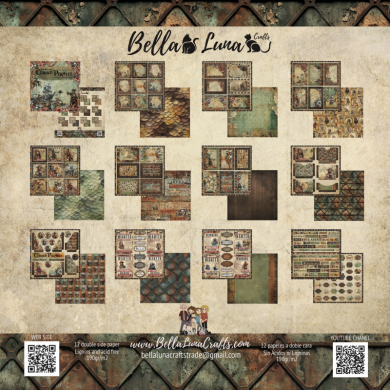 BELLALUNA CURSED PIRATES FRAMES AND COMPLEMENTS COLLECTION 12X12" - BellalunaCrafts - Scrapbooking