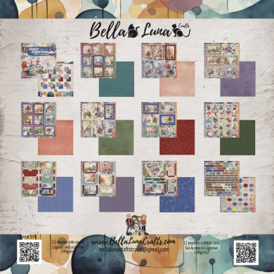 BELLALUNA CRAZY CHRISTMAS FRAMES AND COMPLEMENTS COLLECTION 12X12" - BellalunaCrafts - Scrapbooking