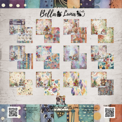 BELLALUNA CRAZY CHRISTMAS COLLECTION 8" x 8" - BellalunaCrafts - Scrapbooking