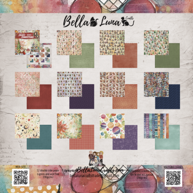 BELLALUNA CRAZY CHRISTMAS BASICS COLLECTION 8" x 8" - BellalunaCrafts - Scrapbooking