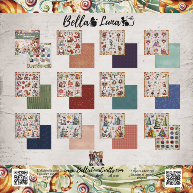 BELLALUNA CRAZY CHRISTMAS CUT-OUTS COLLECTION 8" x 8" - BellalunaCrafts - Scrapbooking