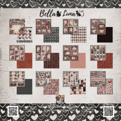 BELLALUNA MONSTER LOVE FRAMES & COMPLEMENTS COLLECTION 12X12" - BellalunaCrafts - Scrapbooking