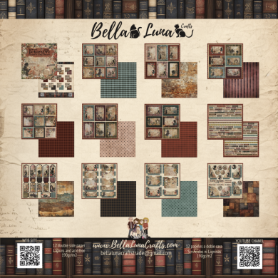 BELLALUNA DETECTIVE 221B FRAMES & COMPLEMENTS COLLECTION 12X12" - BellalunaCrafts - Scrapbooking